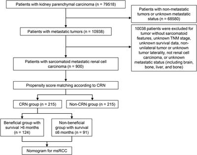 Establishment and validation of a nomogram to select patients with metastatic sarcomatoid renal cell carcinoma suitable for cytoreductive radical nephrectomy